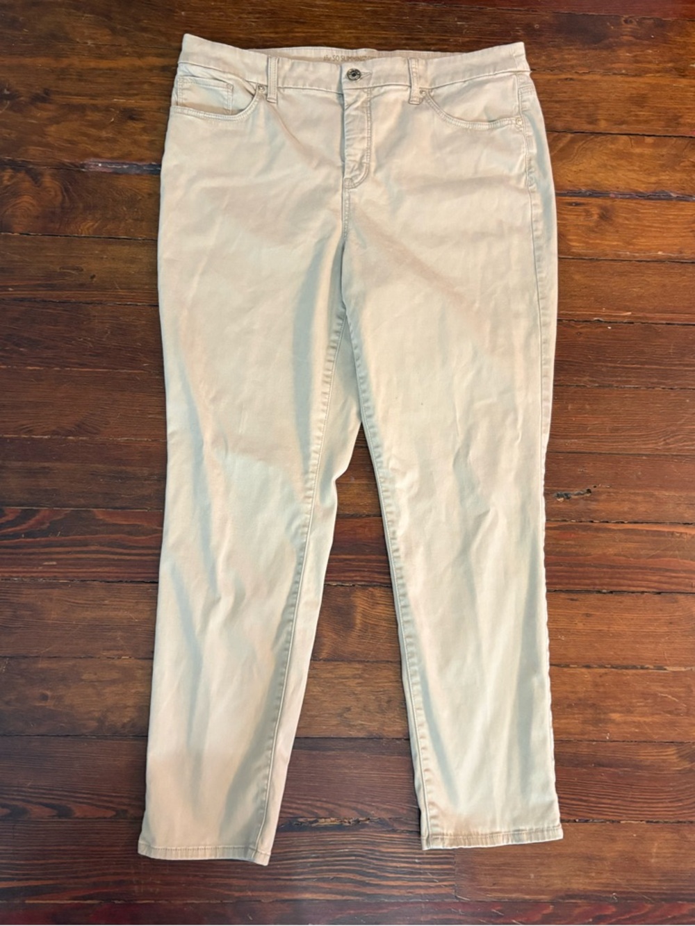 Chicos so slimming girlfriend ankle khaki pants jeans size 12 - Picture 2 of 5